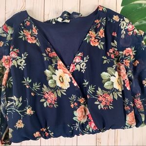 SOLD | no brand + shorts romper + floral